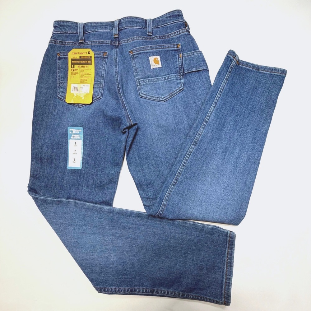 Carhartt Rugged Flex Relaxed Fit Jeans Womens 2 Short BD5383 NWT